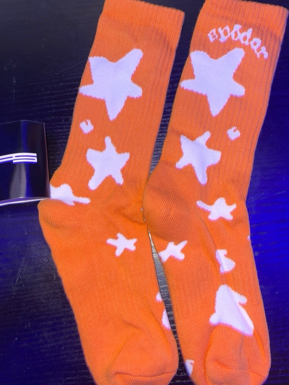 Men's Orange Star Crew Socks - Casual Comfort